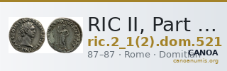 RIC II, Part 1 (second edition) Domitian 521 — CANOA