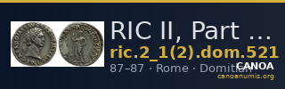 RIC II, Part 1 (second edition) Domitian 521 — CANOA