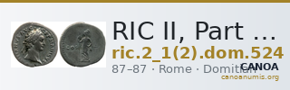 RIC II, Part 1 (second edition) Domitian 524 — CANOA