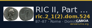 RIC II, Part 1 (second edition) Domitian 524 — CANOA