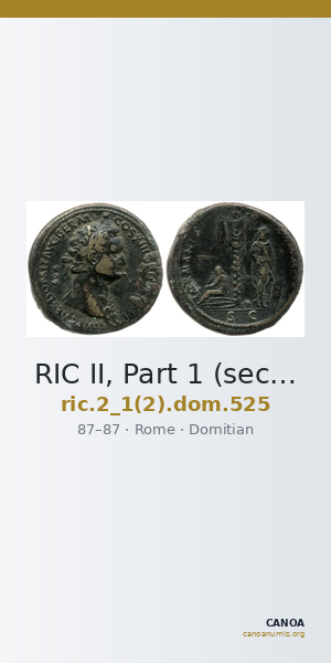 RIC II, Part 1 (second edition) Domitian 525 — CANOA