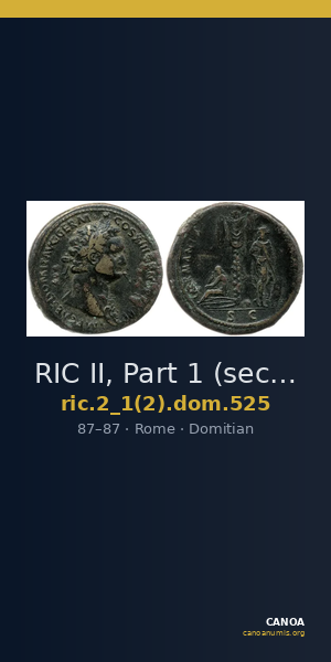 RIC II, Part 1 (second edition) Domitian 525 — CANOA