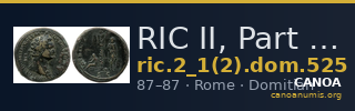 RIC II, Part 1 (second edition) Domitian 525 — CANOA