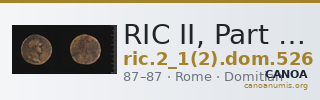 RIC II, Part 1 (second edition) Domitian 526 — CANOA
