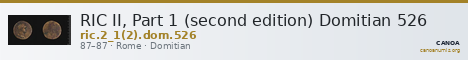RIC II, Part 1 (second edition) Domitian 526 — CANOA