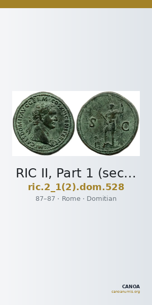 RIC II, Part 1 (second edition) Domitian 528 — CANOA