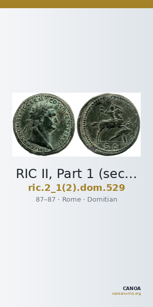 RIC II, Part 1 (second edition) Domitian 529 — CANOA