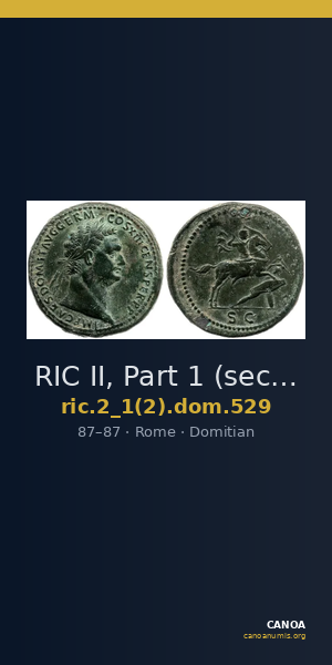 RIC II, Part 1 (second edition) Domitian 529 — CANOA