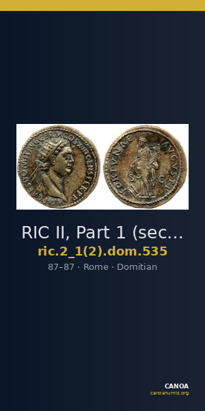 RIC II, Part 1 (second edition) Domitian 535 — CANOA