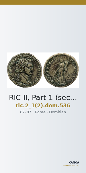 RIC II, Part 1 (second edition) Domitian 536 — CANOA
