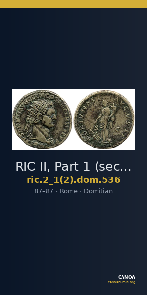 RIC II, Part 1 (second edition) Domitian 536 — CANOA