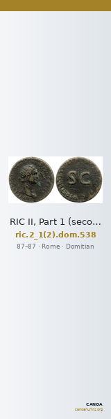 RIC II, Part 1 (second edition) Domitian 538 — CANOA