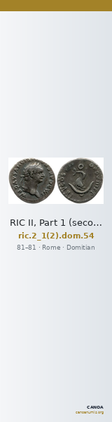 RIC II, Part 1 (second edition) Domitian 54 — CANOA