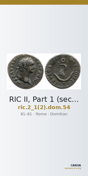 RIC II, Part 1 (second edition) Domitian 54 — CANOA