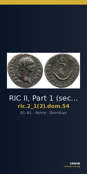 RIC II, Part 1 (second edition) Domitian 54 — CANOA