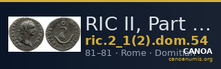 RIC II, Part 1 (second edition) Domitian 54 — CANOA