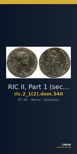 RIC II, Part 1 (second edition) Domitian 540 — CANOA