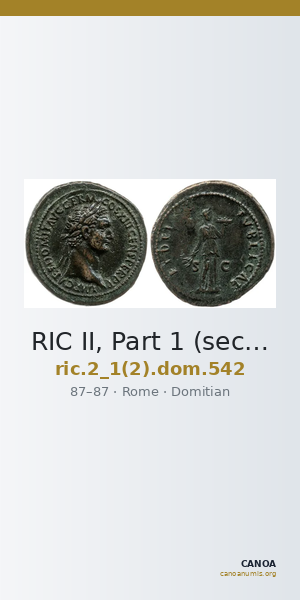 RIC II, Part 1 (second edition) Domitian 542 — CANOA
