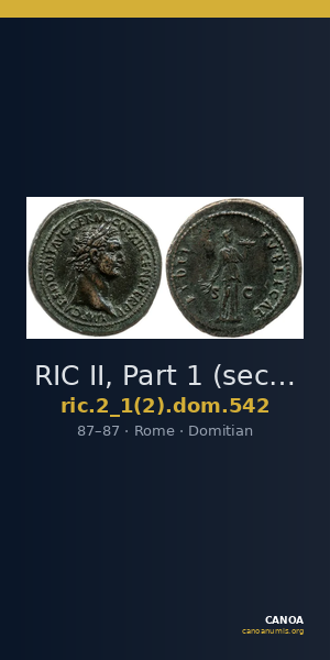 RIC II, Part 1 (second edition) Domitian 542 — CANOA