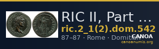 RIC II, Part 1 (second edition) Domitian 542 — CANOA