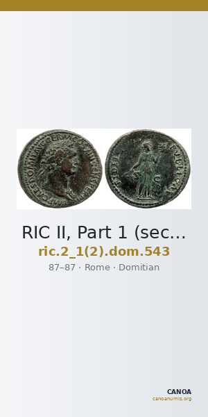 RIC II, Part 1 (second edition) Domitian 543 — CANOA