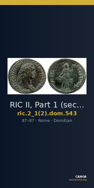RIC II, Part 1 (second edition) Domitian 543 — CANOA