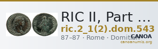 RIC II, Part 1 (second edition) Domitian 543 — CANOA