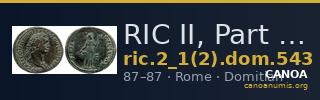 RIC II, Part 1 (second edition) Domitian 543 — CANOA