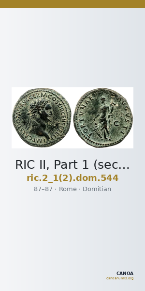 RIC II, Part 1 (second edition) Domitian 544 — CANOA
