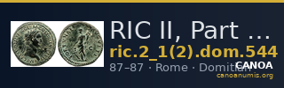 RIC II, Part 1 (second edition) Domitian 544 — CANOA