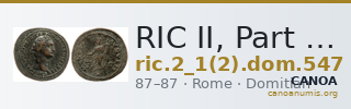 RIC II, Part 1 (second edition) Domitian 547 — CANOA