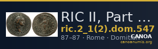 RIC II, Part 1 (second edition) Domitian 547 — CANOA