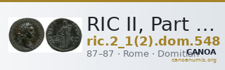RIC II, Part 1 (second edition) Domitian 548 — CANOA