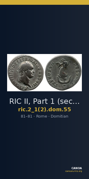 RIC II, Part 1 (second edition) Domitian 55 — CANOA