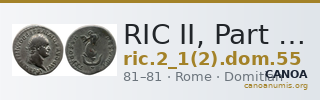 RIC II, Part 1 (second edition) Domitian 55 — CANOA