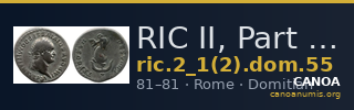 RIC II, Part 1 (second edition) Domitian 55 — CANOA