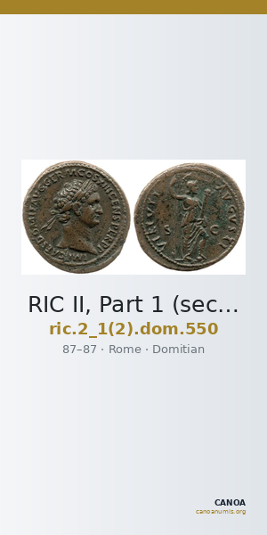RIC II, Part 1 (second edition) Domitian 550 — CANOA