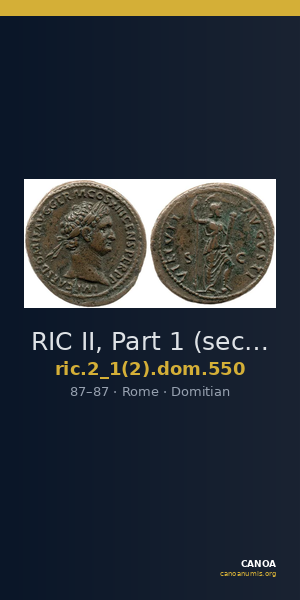 RIC II, Part 1 (second edition) Domitian 550 — CANOA