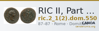RIC II, Part 1 (second edition) Domitian 550 — CANOA