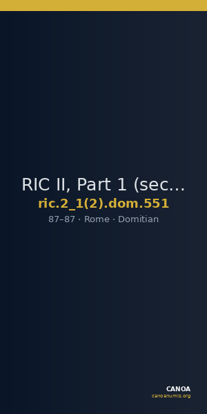 RIC II, Part 1 (second edition) Domitian 551 — CANOA
