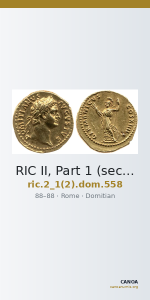 RIC II, Part 1 (second edition) Domitian 558 — CANOA