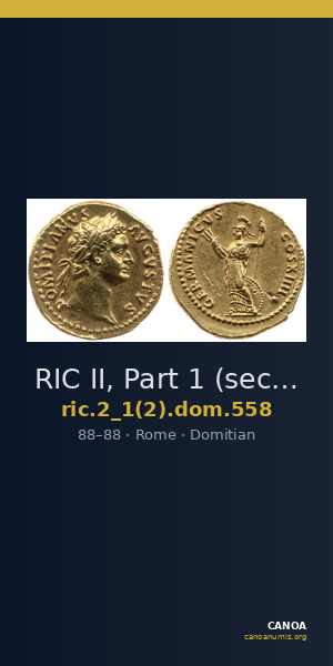 RIC II, Part 1 (second edition) Domitian 558 — CANOA