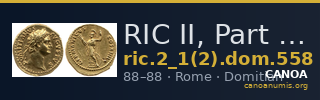 RIC II, Part 1 (second edition) Domitian 558 — CANOA