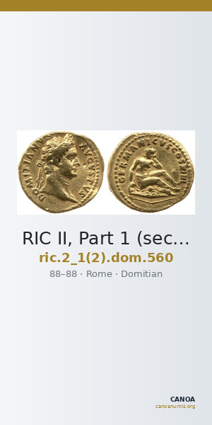 RIC II, Part 1 (second edition) Domitian 560 — CANOA