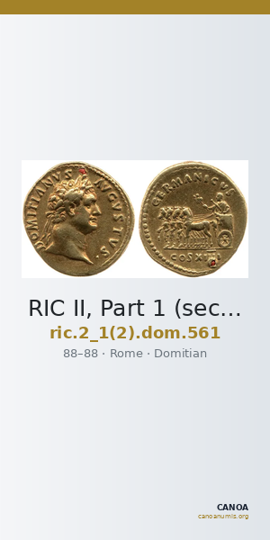 RIC II, Part 1 (second edition) Domitian 561 — CANOA