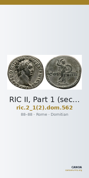 RIC II, Part 1 (second edition) Domitian 562 — CANOA