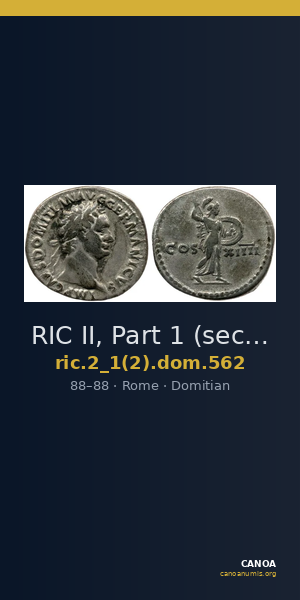 RIC II, Part 1 (second edition) Domitian 562 — CANOA