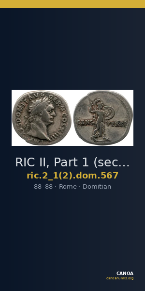 RIC II, Part 1 (second edition) Domitian 567 — CANOA