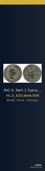 RIC II, Part 1 (second edition) Domitian 568 — CANOA