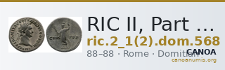 RIC II, Part 1 (second edition) Domitian 568 — CANOA